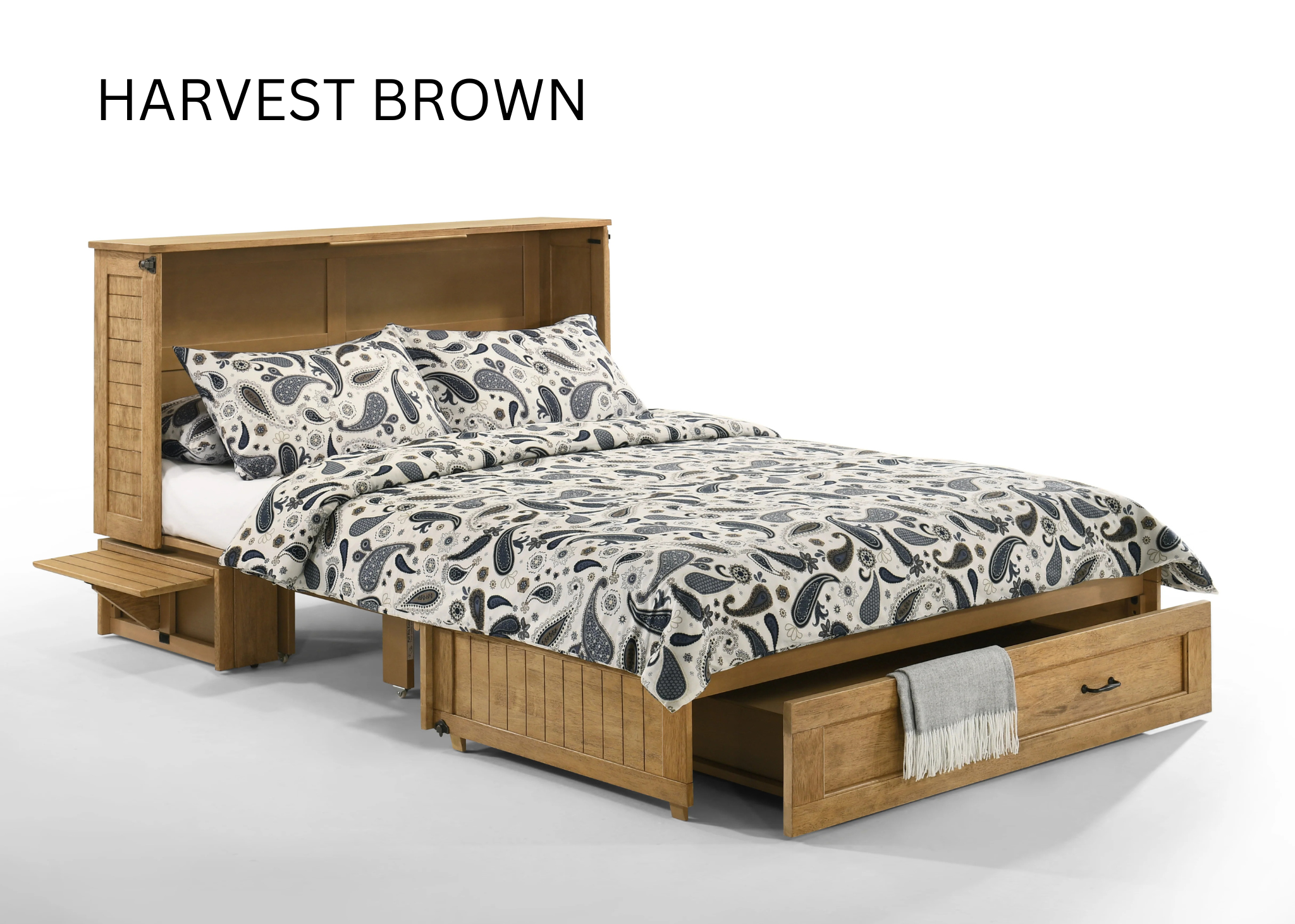 Poppy Murphy Bed - Harvest Brown Finish