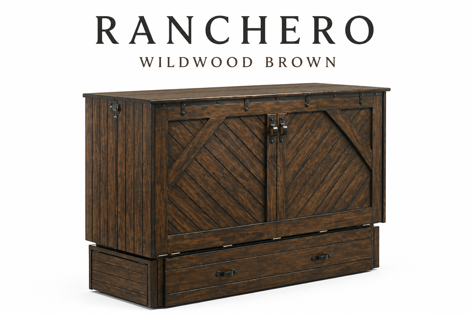 Ranchero Murphy Bed Cabinet – Custom-Built, Vintage Elegance