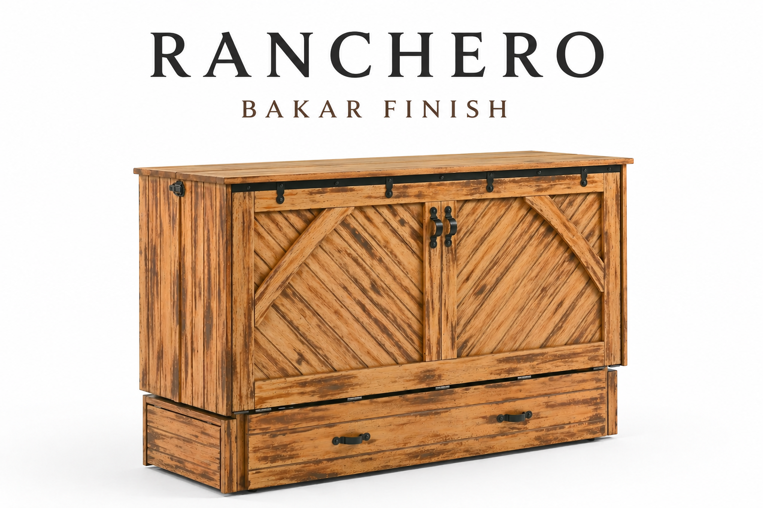 Ranchero Murphy Bed Cabinet – Custom-Built, Vintage Elegance