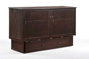 Clover - Murphy Bed Cabinet - Cherry, Chocolate & White