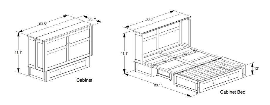 Sagebrush Murphy Bed Cabinet A Custom Built Solid Wood Space Saving Comfortzone1